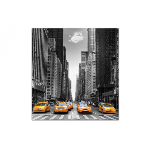 Tableaux, peintures DECLIKTABLEAU Tableau Villes Taxi Dans New York 50X50 cm