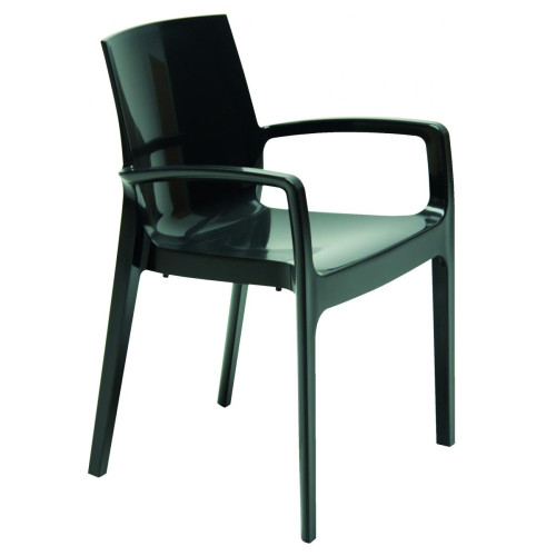 3S. x Home - Chaise Design Noire GENES 3S. x Home  - Chaises polycarbonate