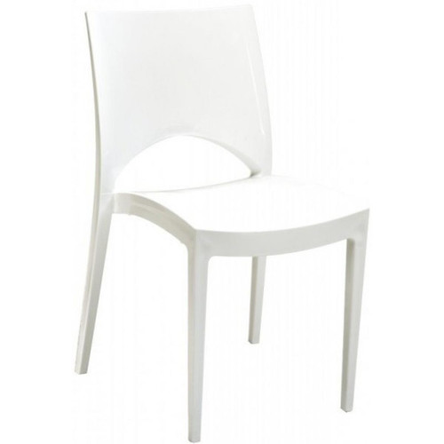 3S. x Home - Chaise Design Blanche VENISE - Salon, salle à manger