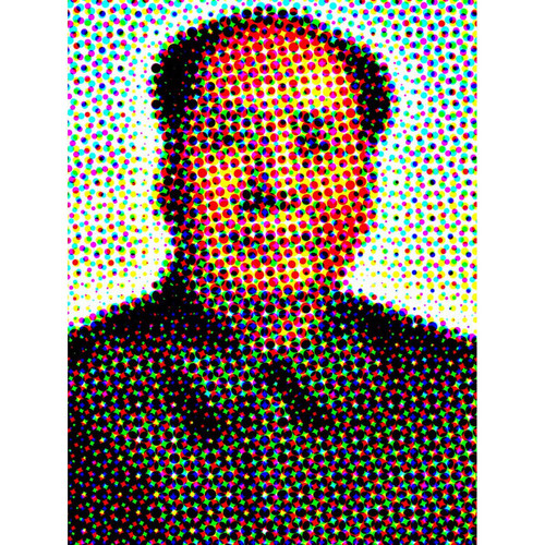 DECLIKTABLEAU - Tableau Retro Multicolore Portrait Mao Etoiles 80X80 DECLIKTABLEAU  - Tableau paysage Tableaux, peintures