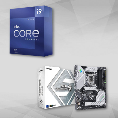 Intel - Core i9 12900KF 3.20/5.2 GHz + Z690 Steel Legend - Packs Processeur, Carte mère et Mémoire