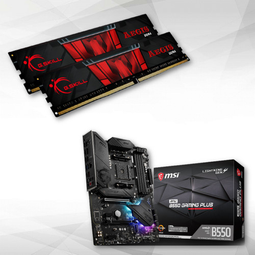Msi - AMD MPG B550 GAMING PLUS - ATX + Aegis 2 x 8 GB DDR4 3200 MHz CL16 KIT Rouge - Soldes Msi