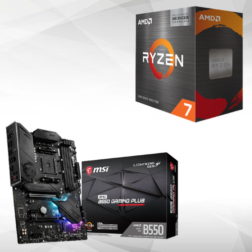 Amd - Ryzen™ 7 5800X 3D - 3.4/4.5 GHz + MPG B550 GAMING PLUS - Kit d'évolution