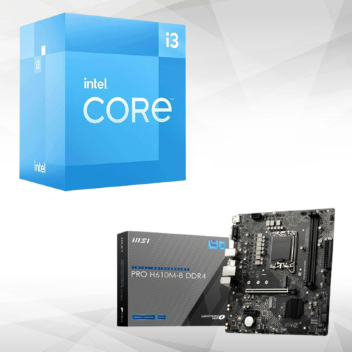 Intel - Intel Core I3-13100F (3.4Ghz / 4.5Ghz) + MSI MB PRO H610M-B DDR4 - Kit d'évolution