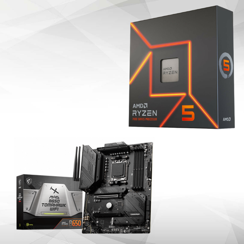 Amd - AMD Ryzen 5 7600 + MAG B650 TOMAHAWK WIFI - Soldes Kit d'évolution