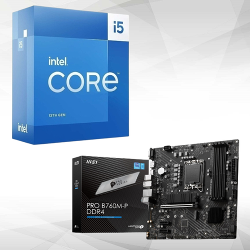 Intel - Intel Core I5-13400F (2.5Ghz/4.6Ghz) + PRO B760M P DDR4 - Soldes Kit d'évolution