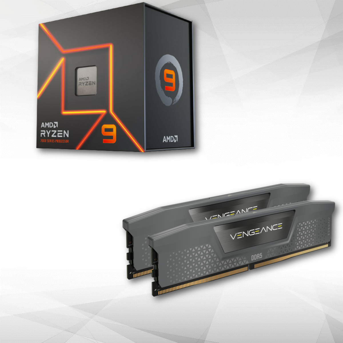 Processeur AMD Amd Pack Ryzen™ 9 7900 + Corsair VENGEANCE DDR5 5600 32GB (2x16GB)