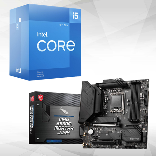 Intel -Intel Core i5-12400F 2.5GHz + Carte Mère MAG B660M MORTAR DDR4 Intel  - Upgradez votre PC grâce à nos Kits Evo