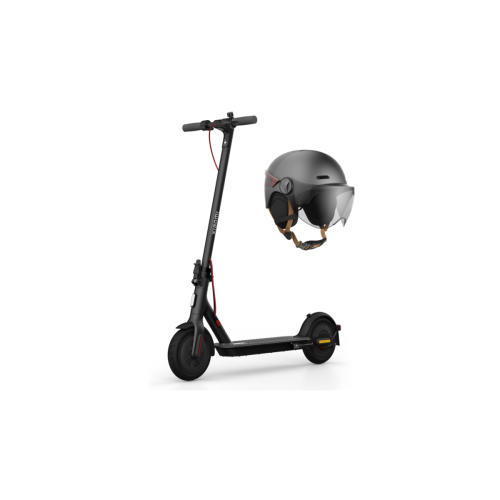 XIAOMI - Xiaomi Mi Scoot 3 Lite Noir + CASR Helmet LED Glow - Taille M - Anthracite - Trottinette électrique