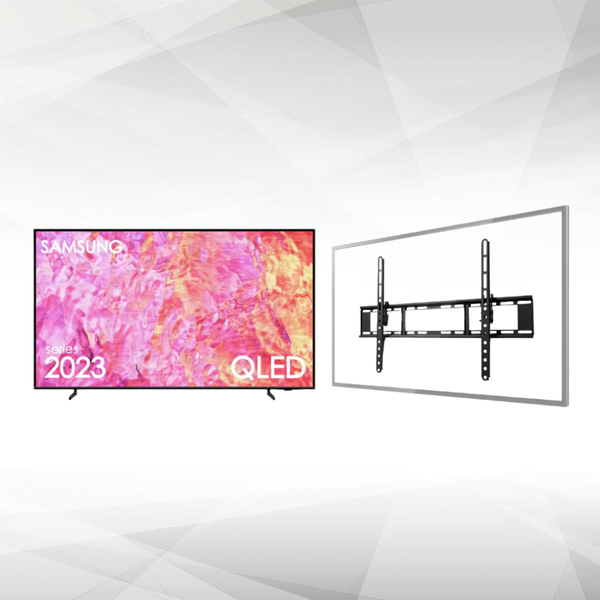 TV 50'' à 55'' Samsung TV QLED 4k 55" 138cm - QE55Q60CAUXXH - 2023 + Support TV mural 37-70"