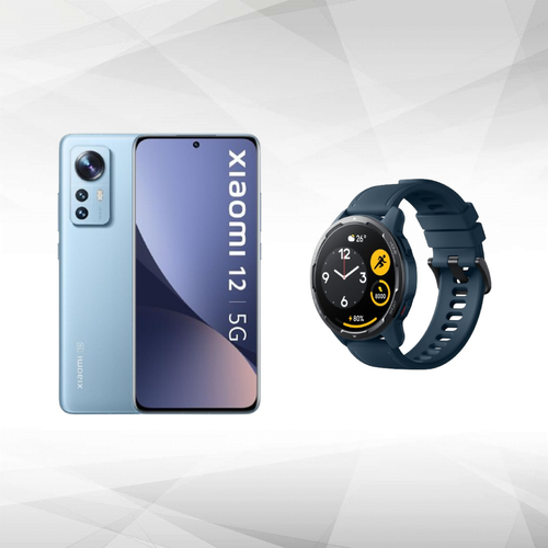 XIAOMI - 12 - 8/256 Go - Bleu + Montre Connectée femme Xiaomi Watch S1 Active GL MIWATCHACTIVEGLS1BL - Bracelet  Silicone Bleu XIAOMI  - Xiaomi 12 | 12 Pro