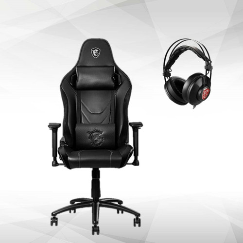 Msi - MAG CH130 X - Inclinable + Casque gaming H991 - Filaire - Noir/Rouge - Chaise gamer