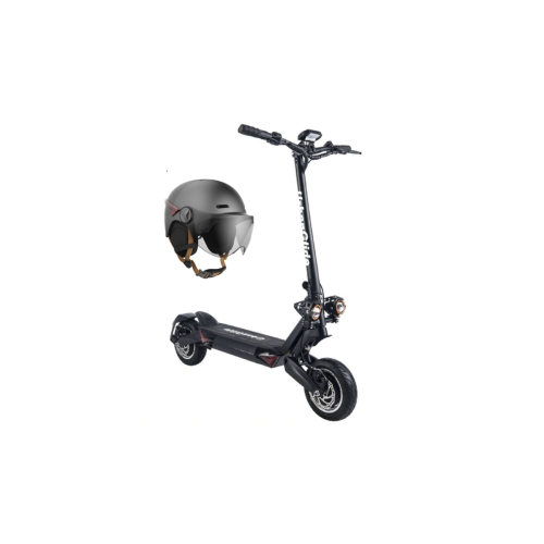 Urbanglide - All Road 5 - Trottinette électrique + CASR Helmet LED Glow - Taille M - Anthracite - Trottinette électrique