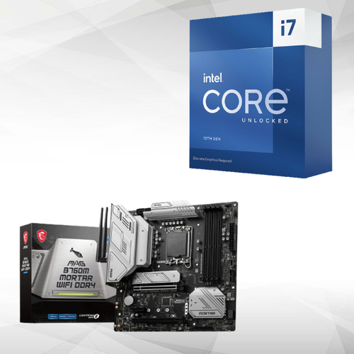 Kit d'évolution Intel Intel Core i7-13700KF (3.4 GHz / 5.4 GHz) + MAG B760M MORTAR WIFI DDR4