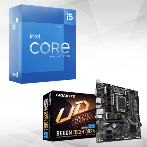 Intel - Intel Core i5-12600K 4.9GHZ + B660M DS3H DDR4 - Kit d'évolution