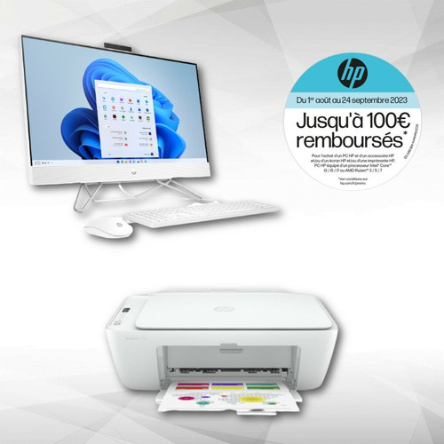 Hp - HP All-in-One - 27-cb0025nf - Blanc + DeskJet 2710e - Wifi - 26K72B#629 - PC Fixe Hp