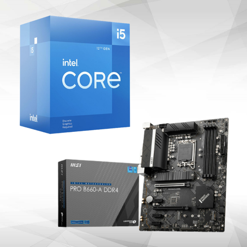 Intel - Intel® Core™ i5-12400F 2.5GHz + Carte mère PRO B660 A DDR4 - Kit d'évolution