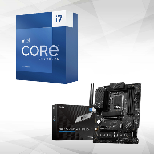 Intel - Intel® Core™ i7-13700K (3.4 GHz / 5.4 GHz) + PRO Z790-P WIFI DDR4 - Kit d'évolution