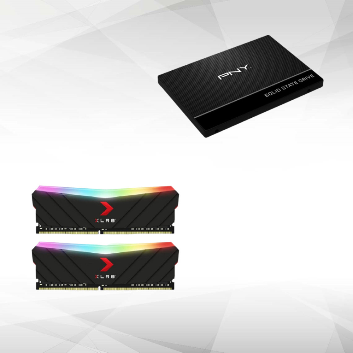 PNY CS900 Series 1 To 2,5 SATA III (6 Gb/s) + XLR8 Gaming EPIC-X - 2 x 8 Go - DDR4 3200MHz CL 16 - Noir