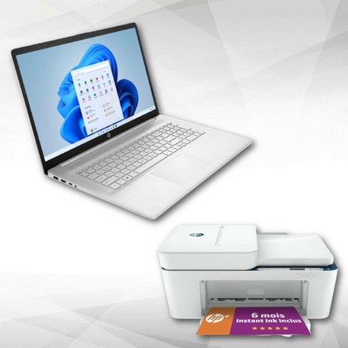 Hp - HP 17-cp0123nf + Deskjet 4130e - Imprimante Wi-fi tout-en-un Jet d'encre couleur Copie Scan - PC Portable