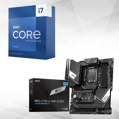 Intel - Intel Core i7-13700KF (3.4 GHz / 5.4 GHz) + PRO Z790-A WIFI DDR4 - Kit d'évolution
