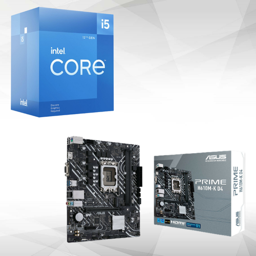 Intel - Intel Core i5-12400F 2.5GHz + PRIME H610M-K D4 - Kit d'évolution