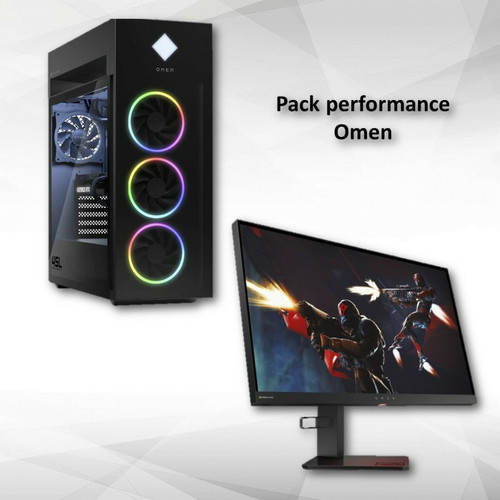 Hp - OMEN - GT22- 1023nf - Noir + 24,5" LED OMEN X 25 4NK94AA#ABB Hp   - PC Fixe GAMER équipés Nvidia RTX PC Fixe Gamer