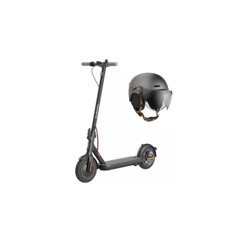 XIAOMI - Xiaomi Electric Scooter 4 FR Noir + CASR Helmet LED Glow - Taille L - Anthracite - Trottinette électrique