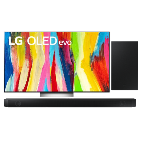 LG - TV OLED 65" 164cm - OLED65C2 + Samsung HW-Q600B - Divertissement intelligent