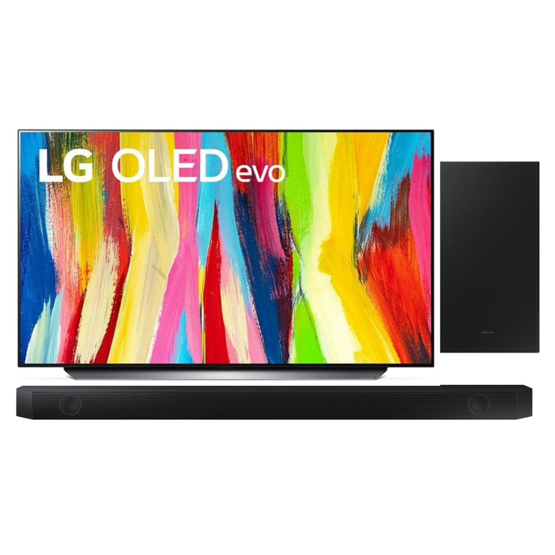 LG TV LG OLED48C24LA - 48 + Samsung HW-Q600B TV OLED evo - Ultra HD (4K) - Dalle 100 Hz 10 Bits - Smart TV - Cinema HDR - FreeSync - 1 ms - Alpha 9 Gen 5 AI 4K (Quad Core) - WebOS 22 / ThinQ AI - Modèle UE + Samsung HW-Q600B Noir 3.1.2 canaux 320 W