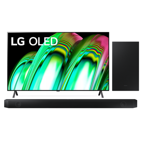 TV 50'' à 55'' LG TV OLED 55" 139 cm - OLED55A2 - 2022 + Samsung HW-Q600B