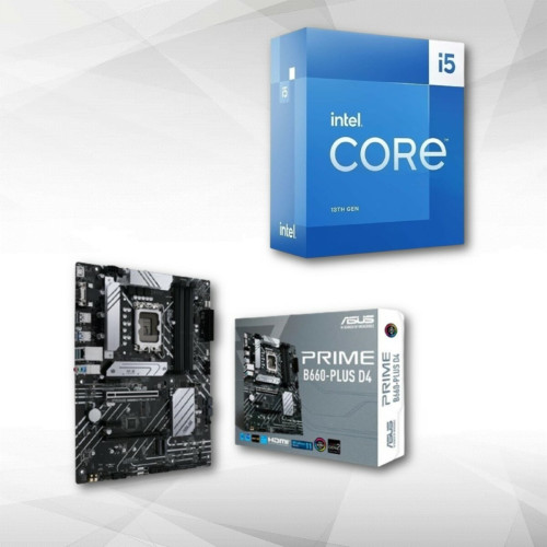 Intel - Intel Core I5-13400F (2.5Ghz/4.6Ghz) + PRIME B660-PLUS D4 - Packs Processeur, Carte mère et Mémoire
