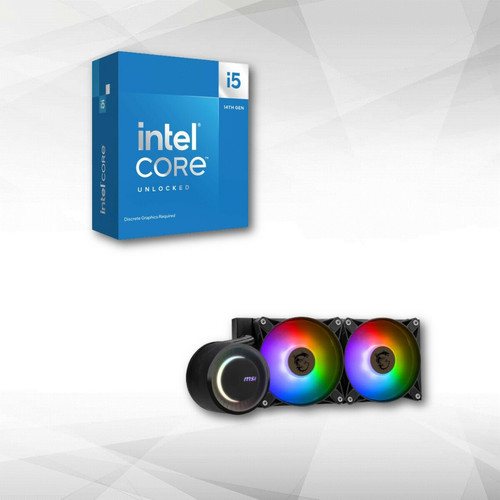 Intel - Intel Core i5-14600KF (3.5 GHz / 5.3 GHz) + Watercooling MAG CORELIQUID E240 - Noir/aRGB Intel  - Processeur Intel core i5