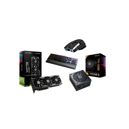 Evga - GeForce RTX 3080 -  Ti XC3 ULTRA Gaming - 12 Go ARGB LED + Alimentation EVGA 850 GT Supernova - 850W - Gold + X17 - Noir + Z20 - Optique - Evga