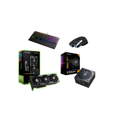 Evga - GeForce RTX 3080 -  Ti XC3 ULTRA Gaming - 12 Go ARGB LED + Alimentation EVGA 850 GT Supernova - 850W - Gold + Z15 - Mécanique + X17 - Noir - Nvidia GeForce RTX 3080 Ti Carte Graphique NVIDIA