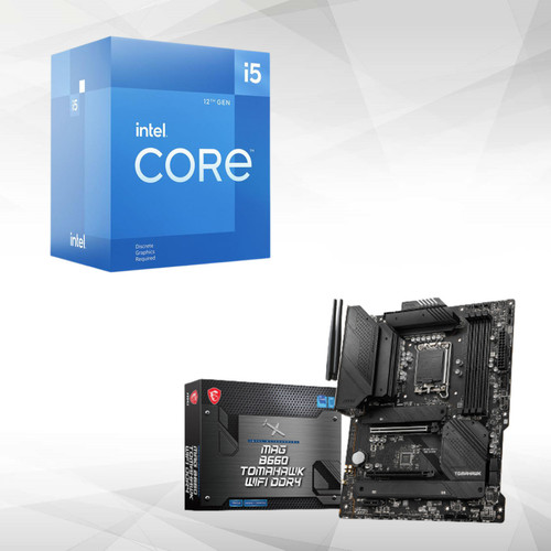 Intel - INTEL Core i5-12400F 2.5GHz + Carte Mère MAG B660 TOMAHAWK WIFI DDR4 - Packs Processeur, Carte mère et Mémoire