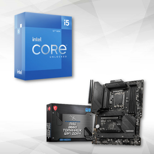Intel - CORE I5-12600K 4.9GHZ + Carte Mère MAG B660 TOMAHAWK WIFI DDR4 - Packs Processeur, Carte mère et Mémoire