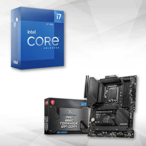 Intel - CORE I7-12700KF + Carte Mère MAG B660 TOMAHAWK WIFI DDR4 Intel   - Packs Processeur, Carte mère et Mémoire