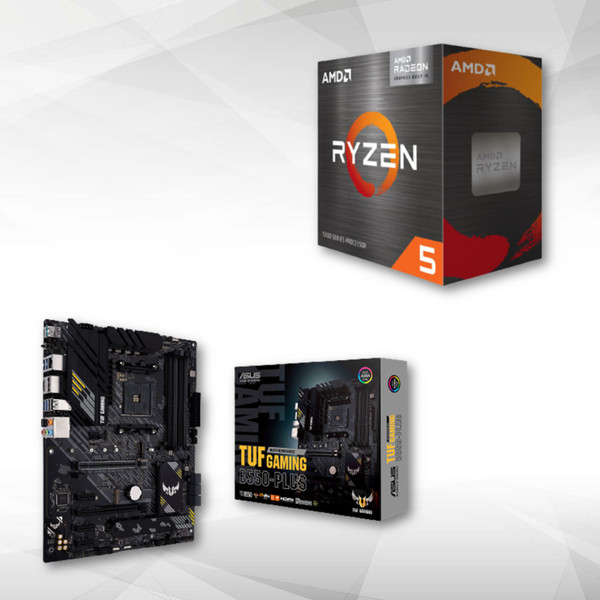 Packs Processeur, Carte mère et Mémoire Amd Ryzen 5 5600G - 3,9/4,4 GHz + AMD B550-PLUS TUF GAMING - ATX