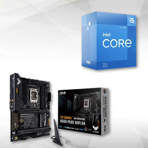 Intel - INTEL Core i5-12400F 2.5GHz + TUF GAMING B660-PLUS WIFI D4 Intel   - Packs Processeur, Carte mère et Mémoire