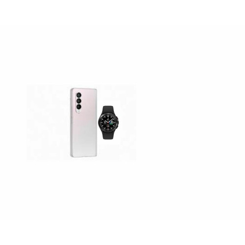 Samsung - Galaxy Z Fold 3 - 5G - 256 Go - Argent + Galaxy Watch4 Classic - 46 mm - Bluetooth - Noir - Smartphone Android