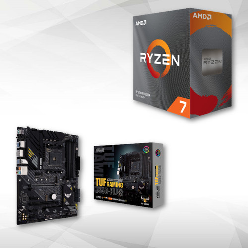 Amd - Ryzen™ 7 5700X - 4.6/3.4GHz + AMD B550-PLUS TUF GAMING - ATX - Kit d'évolution