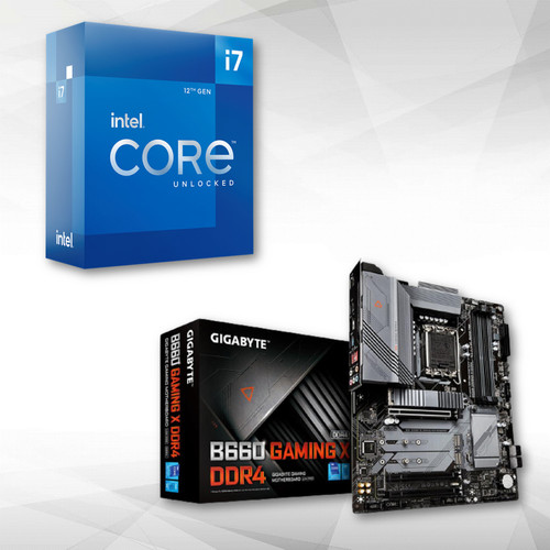 Intel - CORE I7-12700KF + Carte mère B660 GAMING X DDR4 - Packs Processeur, Carte mère et Mémoire