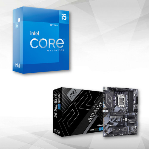 Intel - Intel Core i5-12600KF (3.7 GHz / 4.9 GHz) 10 Cores + B660 PRO RS - Kit d'évolution