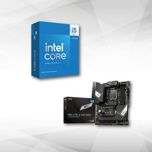Intel -Intel Core i5-14600KF (3.5 GHz / 5.3 GHz) + PRO Z790-A WIFI DDR4 Intel  - Processeur INTEL Intel core i5