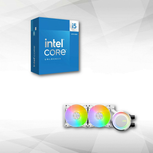 Intel - Intel Core i5-14600K (3.5 GHz / 5.3 GHz) + MAG CORELIQUID E240 White - Intel