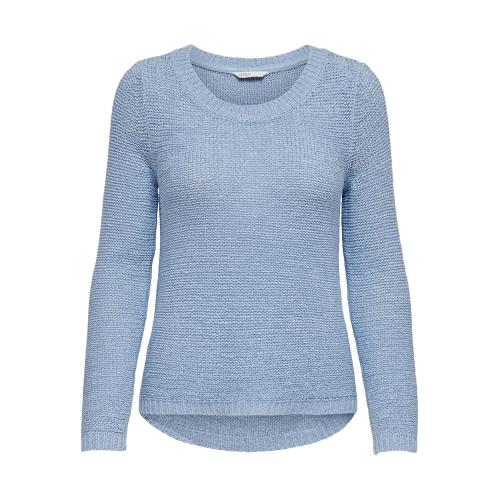 Only - Pull en maille col rond col rond bleu clair - Pull, Gilet femme