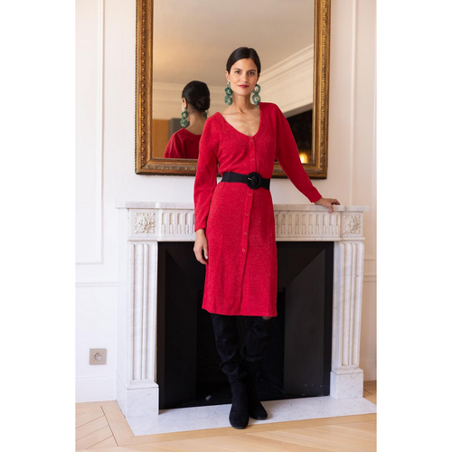 3S. x Réédition - Robe longue dos V Damienne - boutique rouge