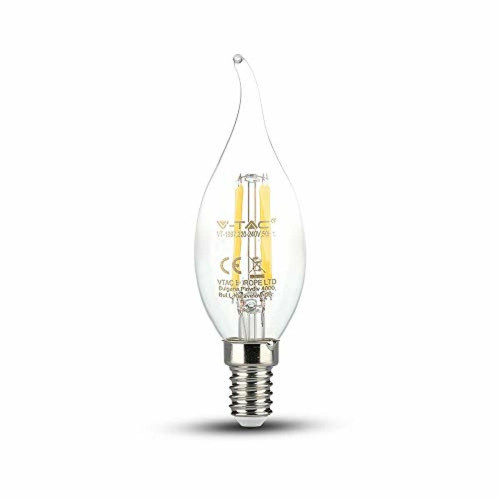 1Control - Ampoule flamme - rétro à filament LED V-Tac E14 4W 320lm (Température Couleur 3000 K) 1Control - Marchand 1fodiscount