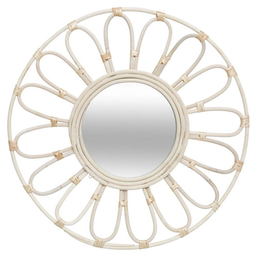 3S. x Home - Miroir Fleur en Rotin D56 - Miroirs Design